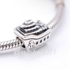 Authentic PANDORA Retired All Aboard Cruise Ship Travel Charm